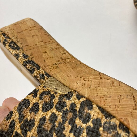 Stuart Weitzman Flatout Leopard Print Wedge Sandal Slide Women's Size 8 - Picture 10 of 16